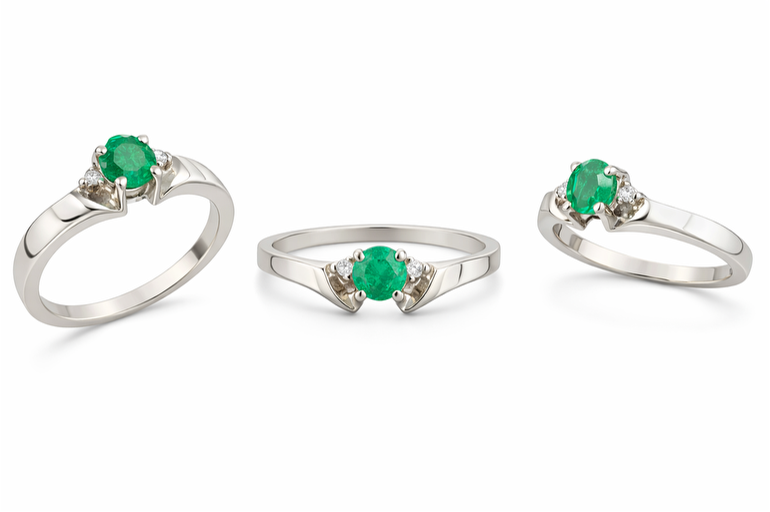 0,25 ct Natural Emerald Ring
