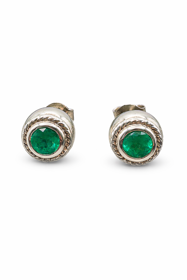 Emerald Stud Earrings