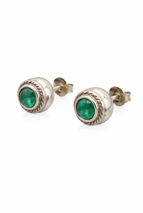 Emerald Stud Earrings