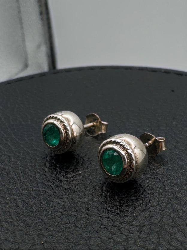 Emerald Stud Earrings