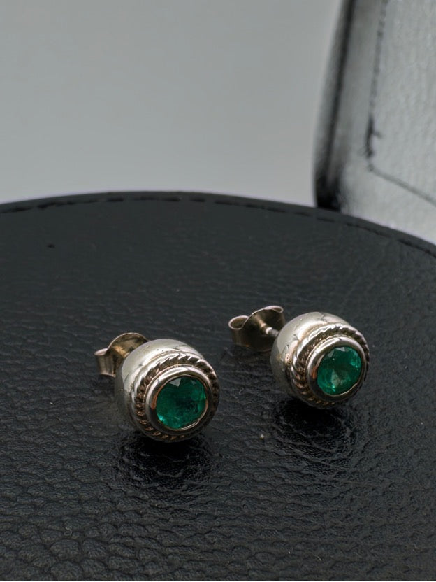 Emerald Stud Earrings