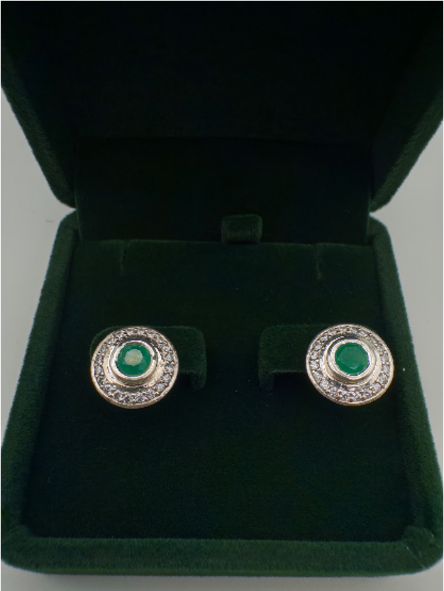Round Stud Earrings