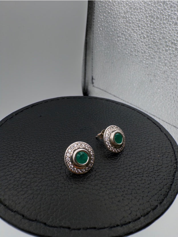 Round Stud Earrings