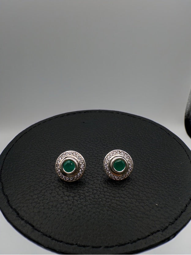 Round Stud Earrings