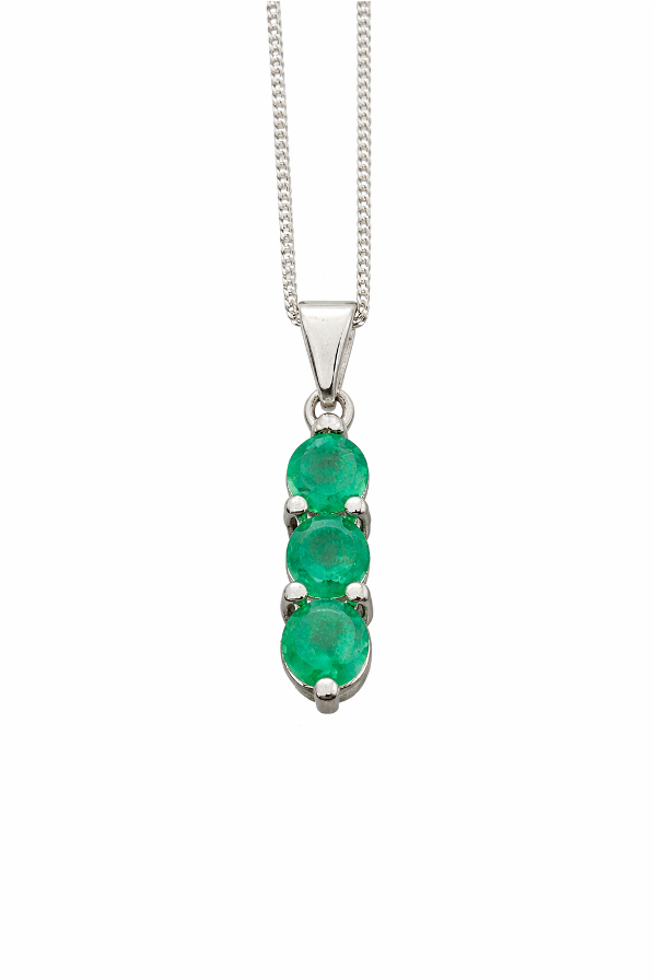 Colombian Emerald Trio Pendant