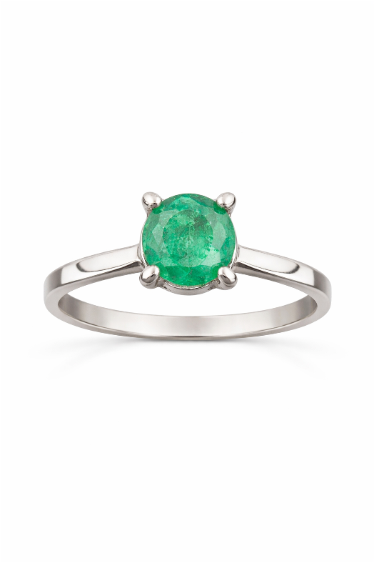 0,78 Natural Emerald Ring